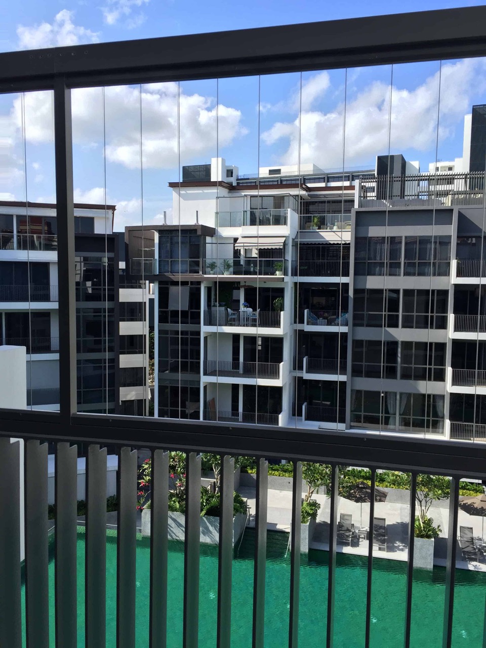 Balcony invisible grille installation in Singapore